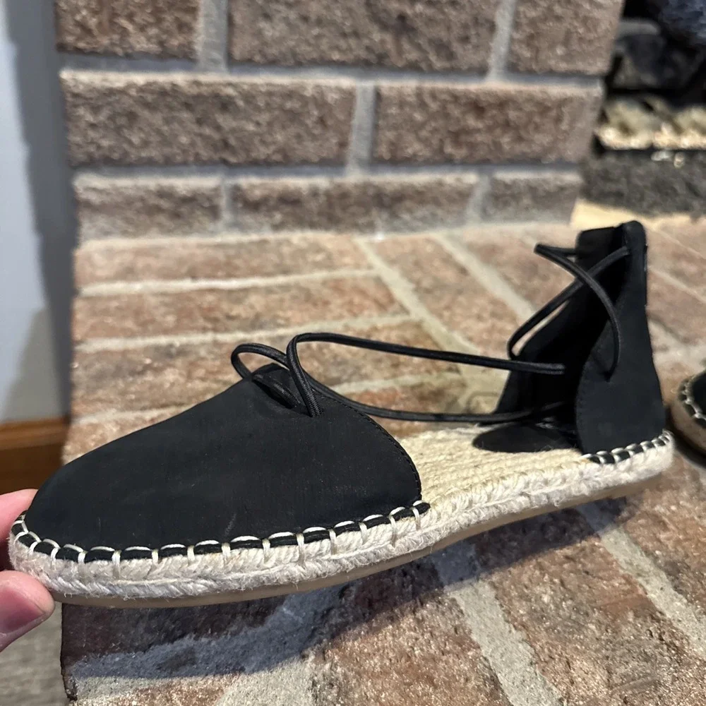 Eileen Fisher Women's  black Strappy  Espadrille Flats Size 5‎ #101